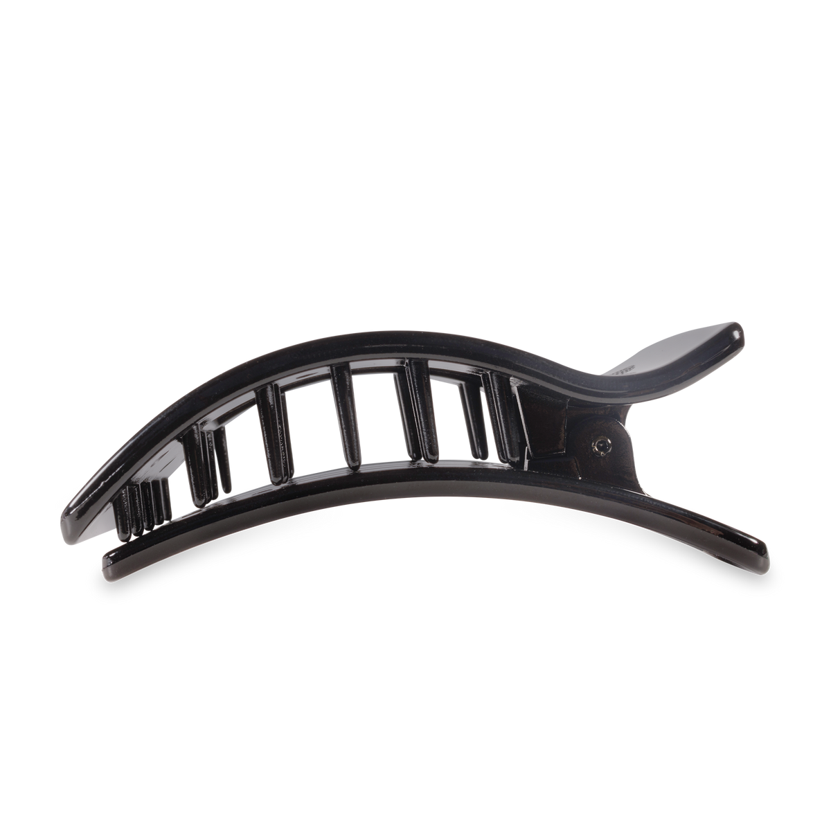 TELETIES - Jet Black | Large | Flat Rectangle Hair Clip