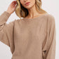 Boatneck Dolman Pullover: BURGUNDY