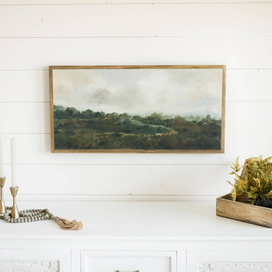 Wandering Trails | Fine Art: Light Brown Frame / 36 inches x 18 inches