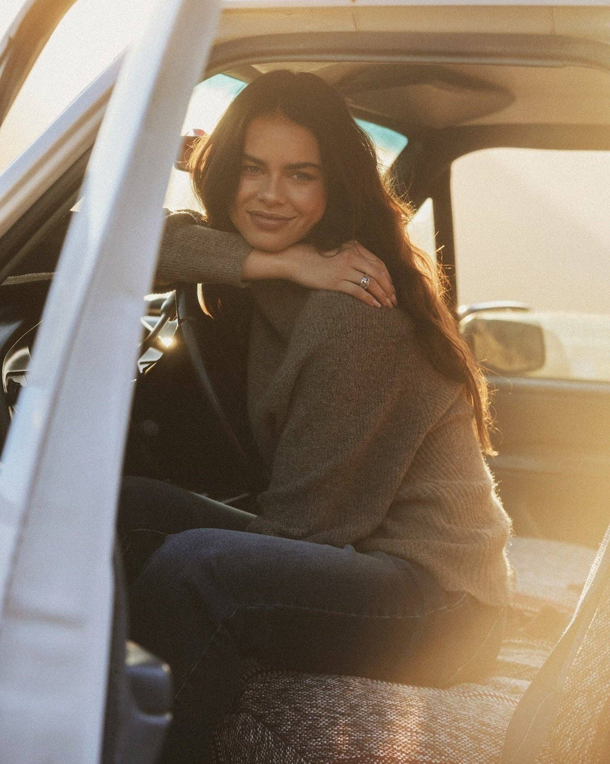 Seventy Eight and Sunny (SEAS) - Driftwood Sweater: Olive Marled / S