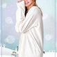 La Miel - JBS3122-V-neck Long Sleeve Lightweight Knit Top Christmas: Apple Green / S
