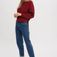 Boatneck Dolman Pullover: BURGUNDY