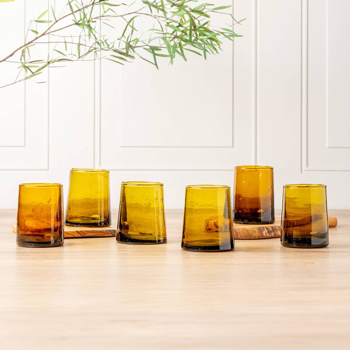 Verve Culture - Moroccan Cone Glassware Small - Amber: Amber