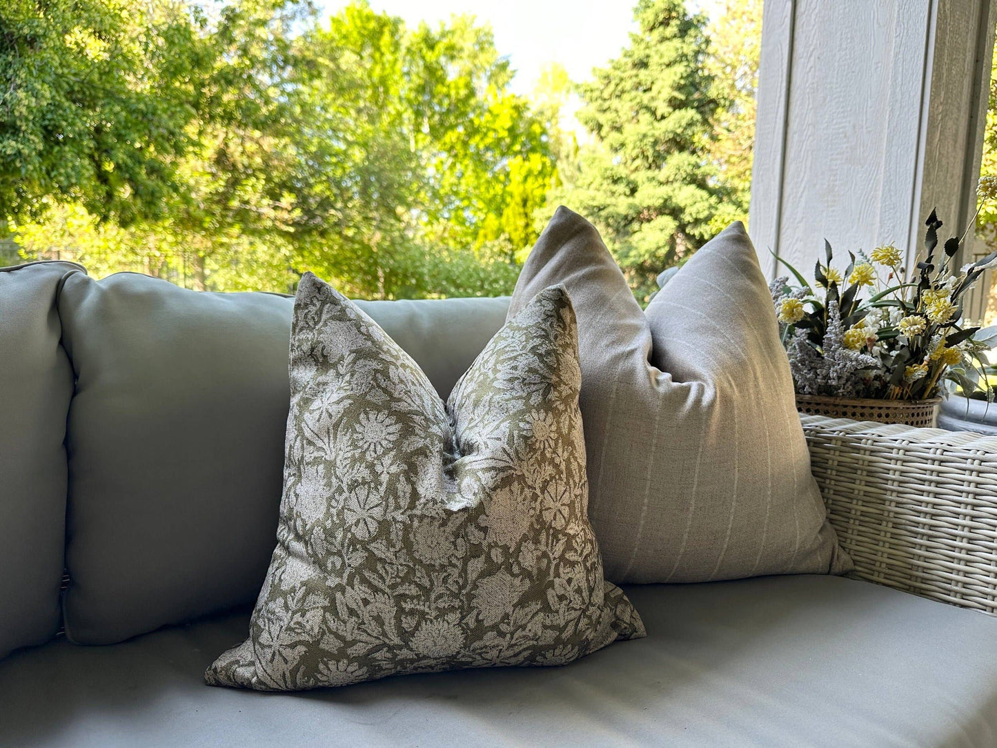 Rennah Collective - Meadow Outdoor/Indoor Pillow Cover: 22x22 Cover Only