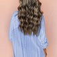 Lovesoft - Stripe Roll-tab Sleeve Pocketed Long Shirt: Black Stripe / 65%Polyester+35%Cotton / XL