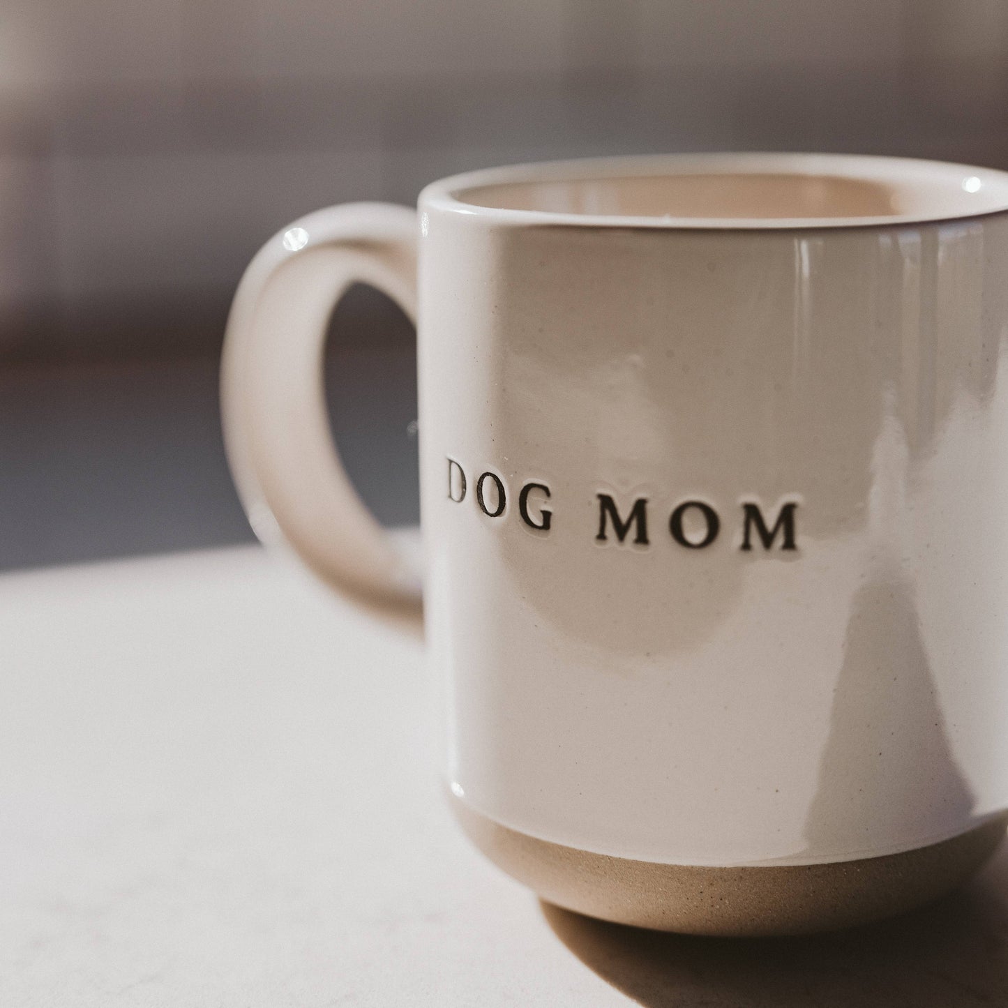 Mug: Dog Mom Stoneware Coffee Mug