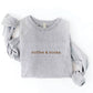 OAT COLLECTIVE - EMBROIDERED COFFEE AND BOOKS Sweatshirt Pullover Relaxed Fit: VINTAGE WHITE LONG SLEEVE / XL