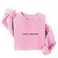 OAT COLLECTIVE - EMBROIDERED COZY SEASON Sweatshirt : VINTAGE WHITE LONG SLEEVE / L