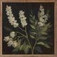 White Floral Prints On Black: 8x8