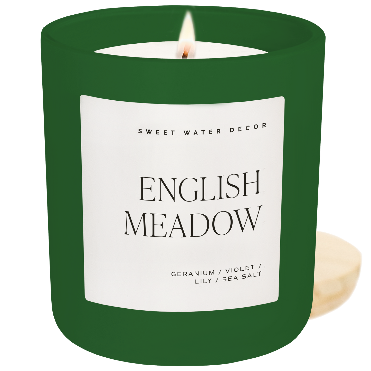 Candle: English Meadow 15 oz Soy Candle, Matte Jar