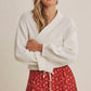 in february - EVERYDAY ESEENTIAL EASY LAYERING BALLOON SLV WAFFLE CARDIGAN: ROSEWOOD / M