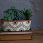 Jenica Oval Terracotta Planter Hand Painted Floral