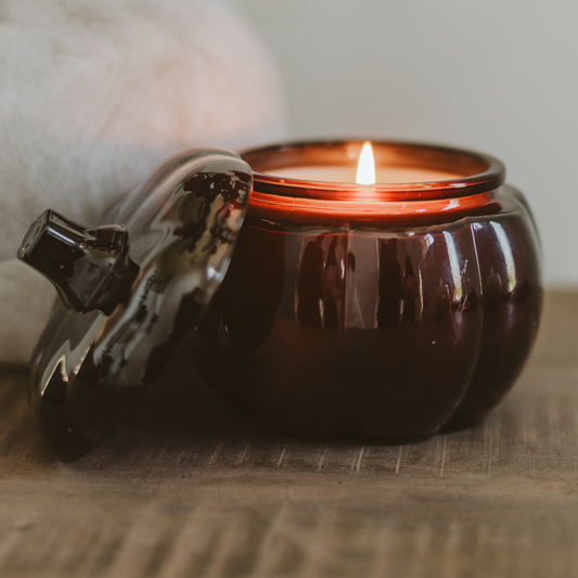 Candle: Hello Fall Soy Candle - 20oz Pumpkin Jar