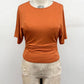 TIMING - Ruched Waist Dolman Sleeve Top : Green / S