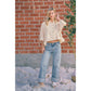 BiBi - VINTAGE WASHED STRAIGHT JEANS WITH SIDE STITCH DETAIL: WASHED DENIM / M