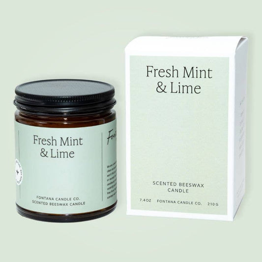 Fresh Mint & Lime Essential Oil Jar Candle: 9 oz