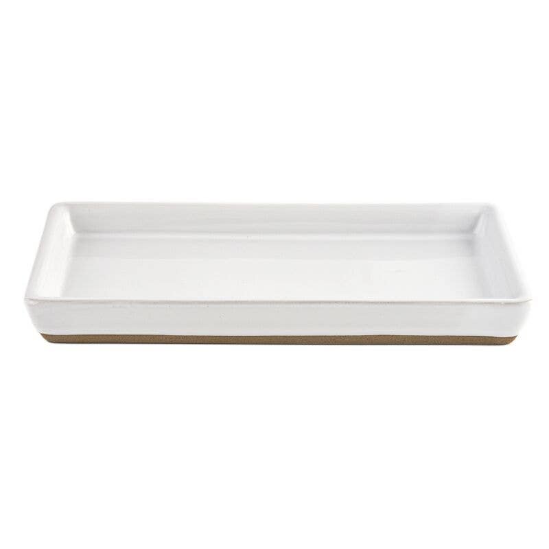 White Stoneware Tray