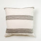 Creative Women - 18" Aden Cotton Throw Pillow Cover: Natural with Navy