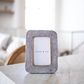 Brass & Leather Grey Photo Frame