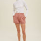 Ribbed Mock Neck Knit Top: OFF WHITE