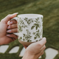 Mug: Green Delft Stoneware Coffee Mug
