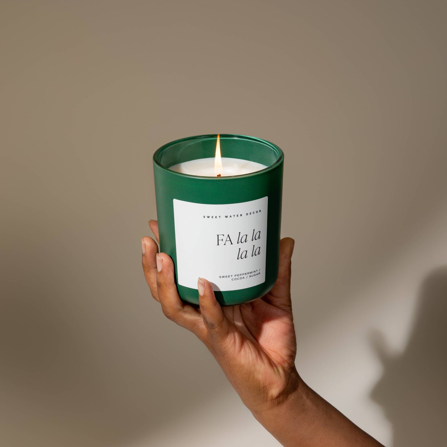 Candle: Fa La La La La 15 oz Soy Candle, Matte Jar-
