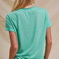 Urban Daizy - Rolled Sleeve V-Neck Pocket Tee: IVORY / S-2/M-2/L-2