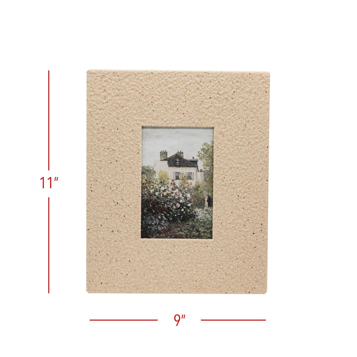 Foreside Home & Garden - 4x6 Photo Sonia Textured Picture Frame Metal Beige