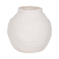 Sagebrook Home - Decorative Vase - White Ceramic Woven Textured Coastal, 7 in