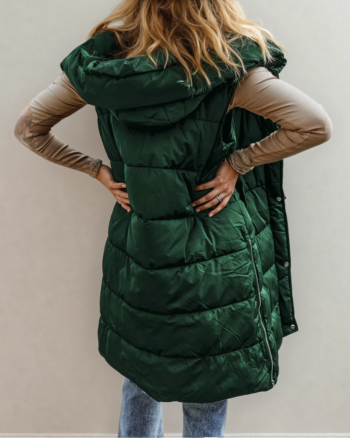 Indie & Co. | Women's Apparel - Monroe Vest - Green: Green / Shell:100%Polyamide+Lining:100%Polyester+Filling:100%Polyester / M