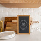 Wash the Plate | Wall Art: Black-White Text / Dark Brown Frame / 8 inches x 12 inches
