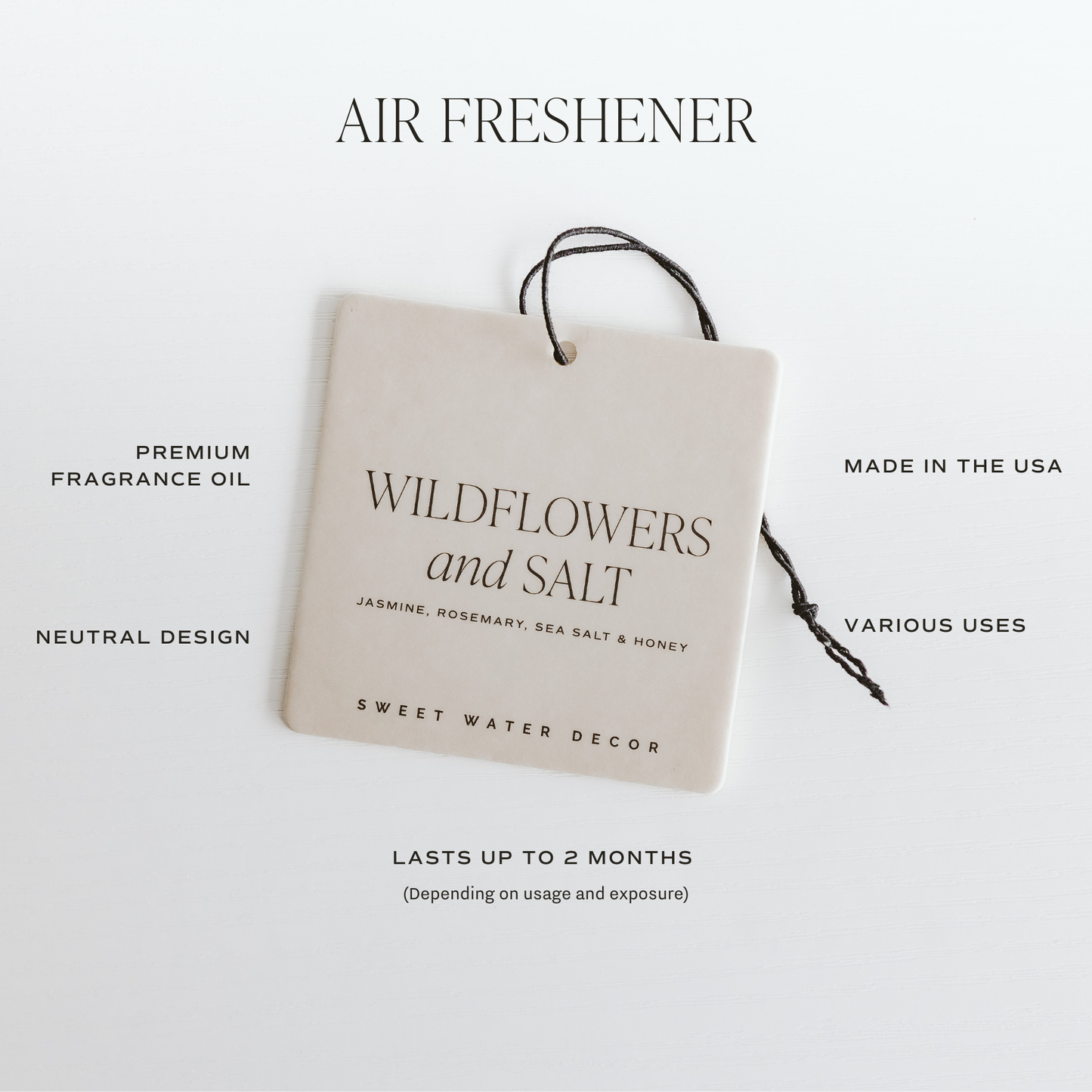 Hanging Air Freshener: WILDFLOWERS & SALT