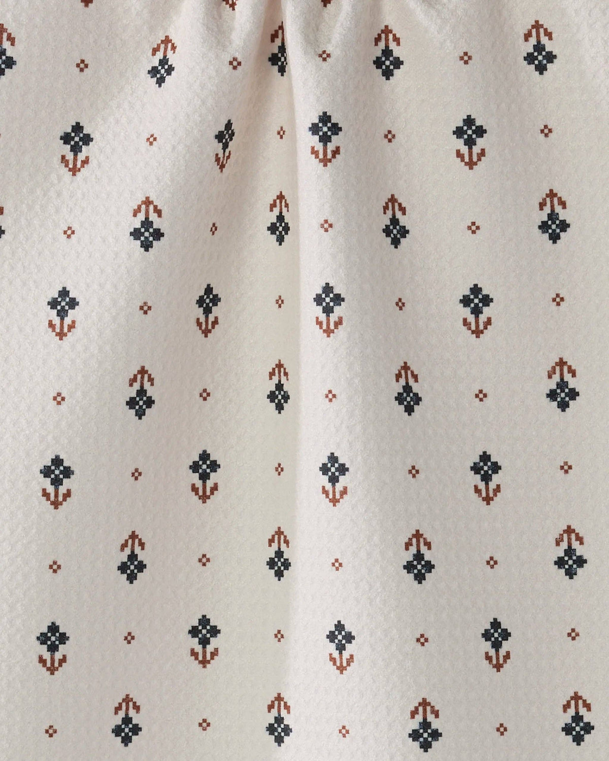 Geometry - Folk Pixel Mini Towel: Black