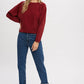 Boatneck Dolman Pullover: BURGUNDY