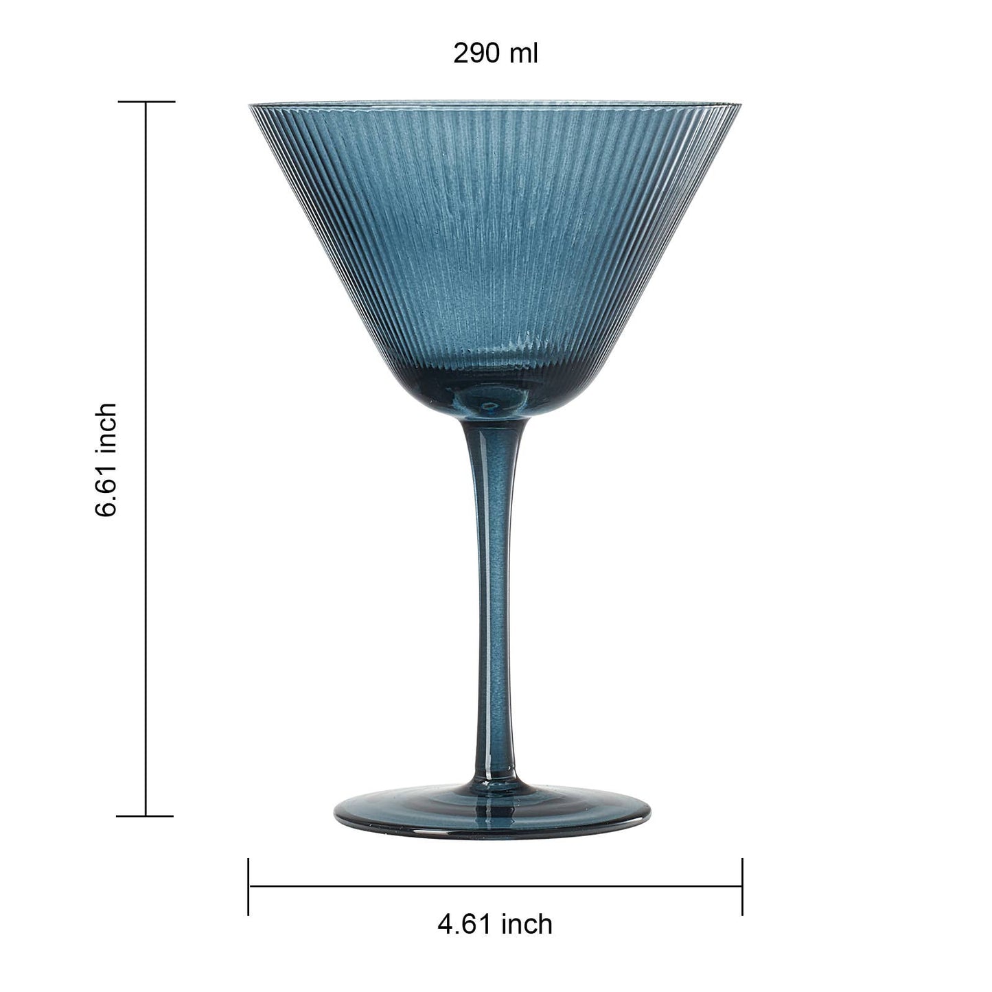 Ripple Martini Glasses: Set of 4