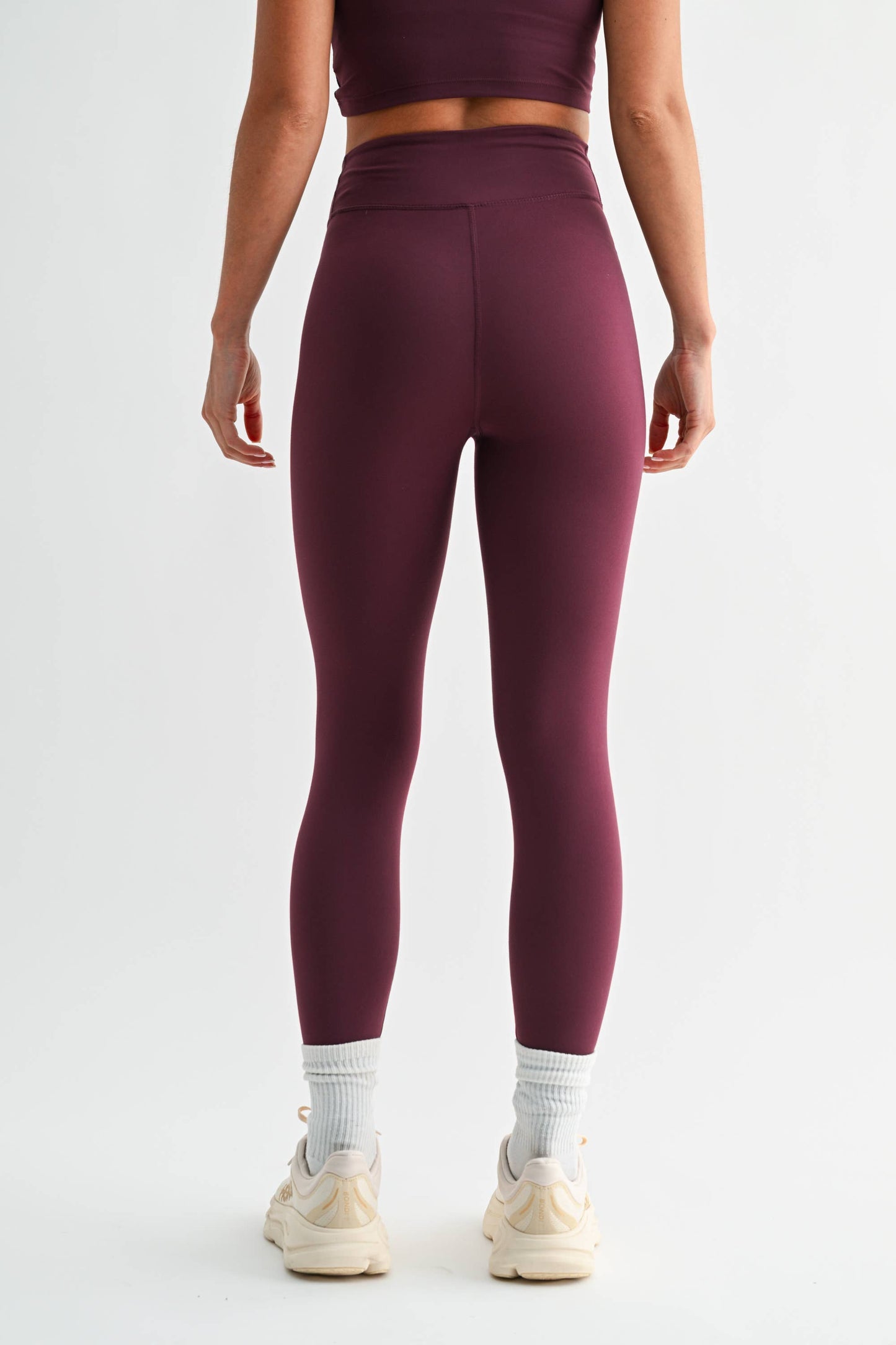 Mono B - Venice Crossover Waist Leggings: DEEP FOREST / S:M:L (2:2:2)