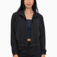 Mock Neck Zip-Up Active Jacket: BLACK