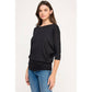 Heimious - 3/4 Dolman Sleeve Round neck Modal Jersey  Top, 2503: White / L