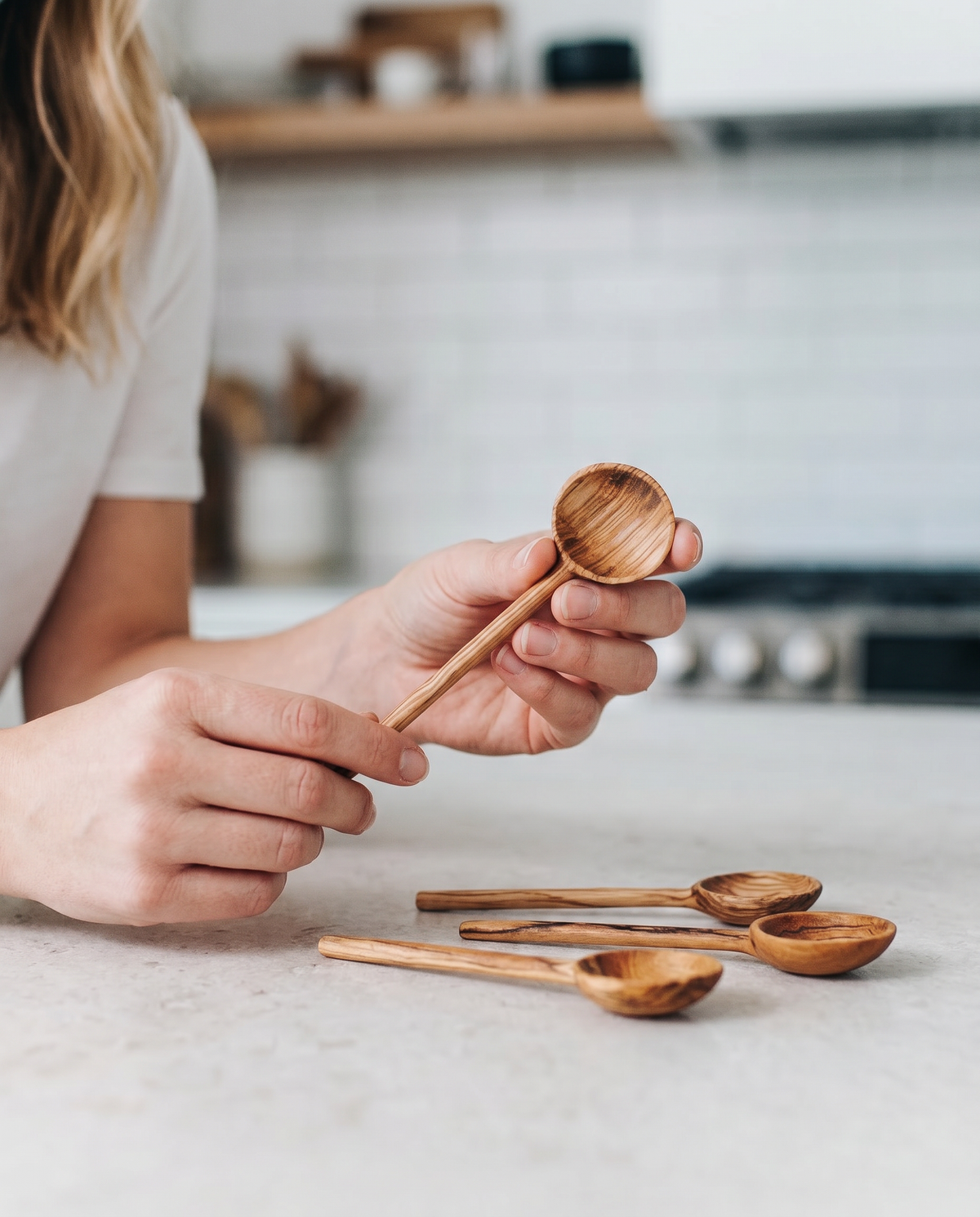 Creative Women - Olive Wood Condiment Spoons | Set of 4