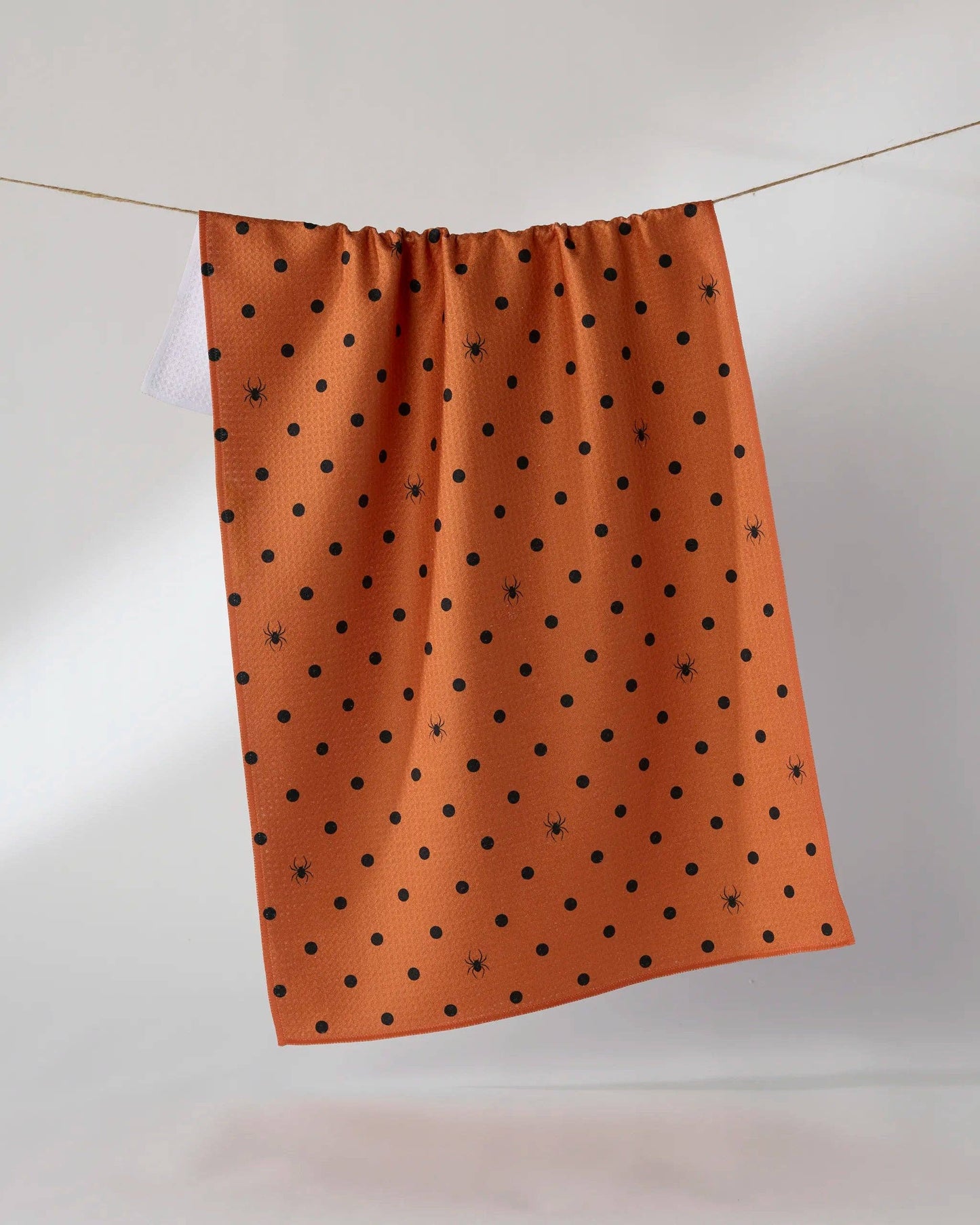 Spookydots Tea Towel: Black