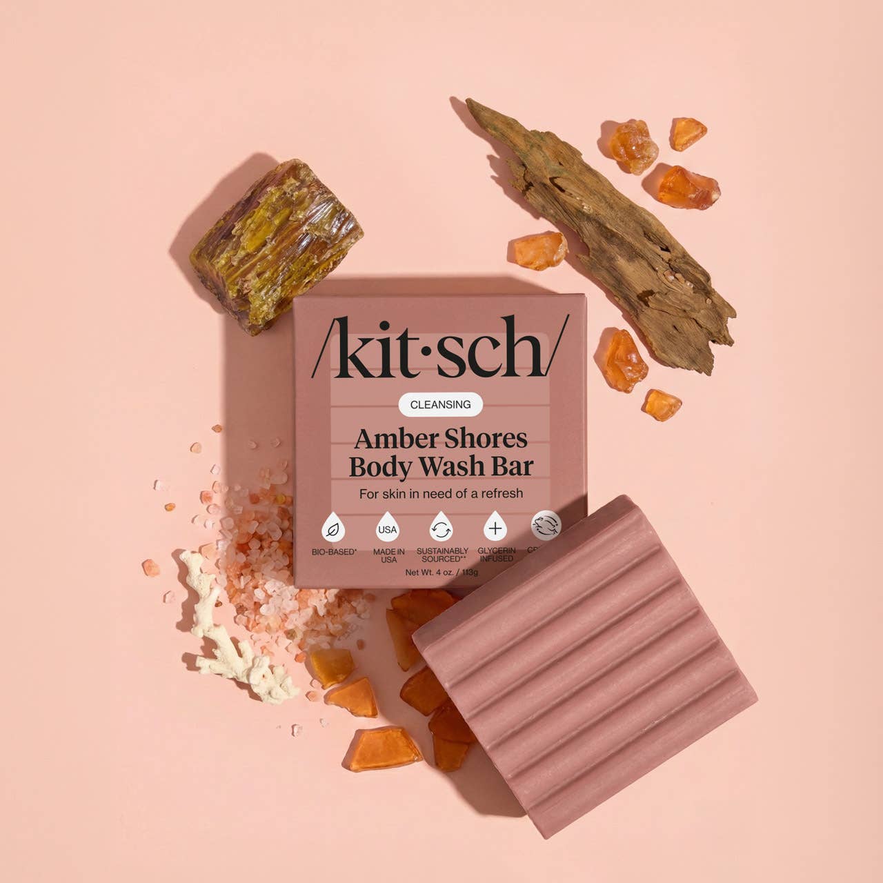 KITSCH - Cleansing Amber Shores Body Wash Bar
