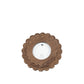 Devanie At Home - Wood scallop 4x4 photo frame (ROUND) espresso - 17035