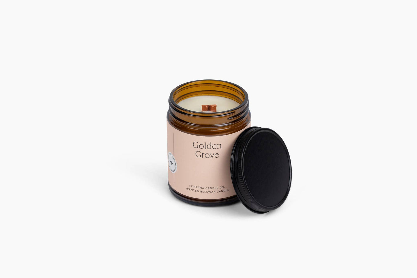 Fontana Candle Co. - Golden Grove Essential Oil Beeswax Jar Candle: Non-Toxic