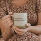 Mug: Strong & Courageous Stoneware Coffee Mug