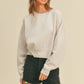 Honestee - Blank Short Cropped Long Sleeve Sweatshirt: Burgundy / XL