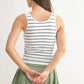 Classic Seamless Ribbed Tank Top: BLACK