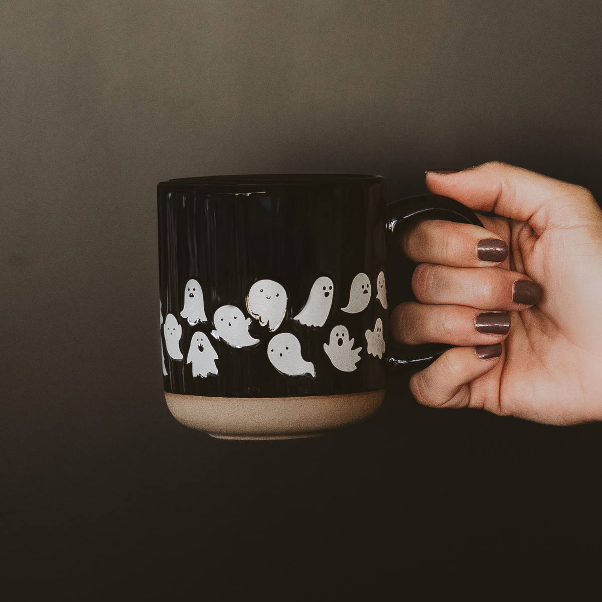 Mug: Ghost Pattern Stoneware Coffee Mug