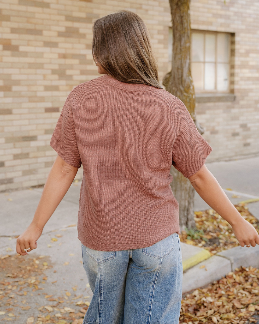 Indie & Co. | Women's Apparel - Maya Mock Neck Sweater-Brown | Batwing Sleeves | Casual Top: Coffee / 55%Acrylic+45%Cotton / XL