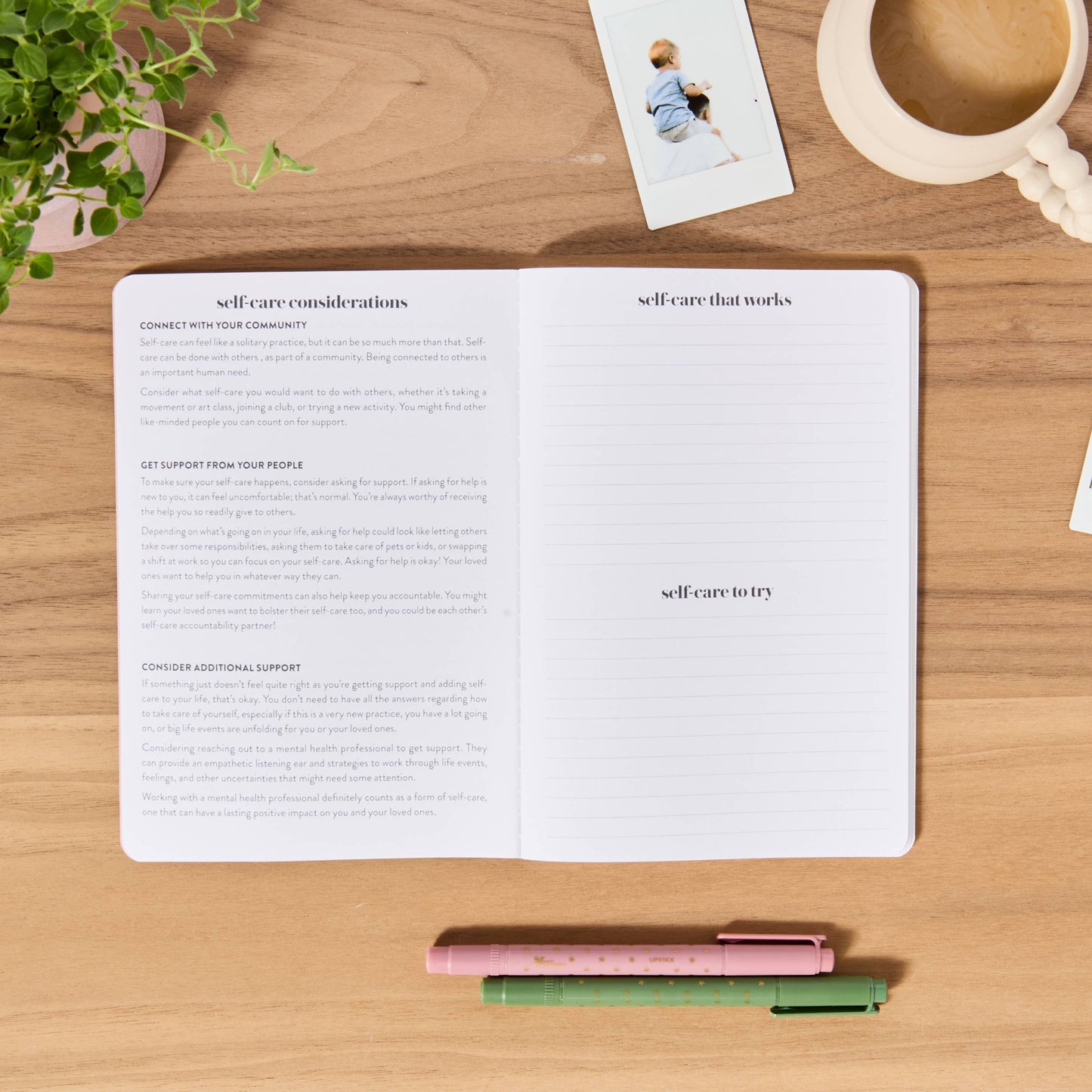 Self Care Journal Petite Planner - Asterisk