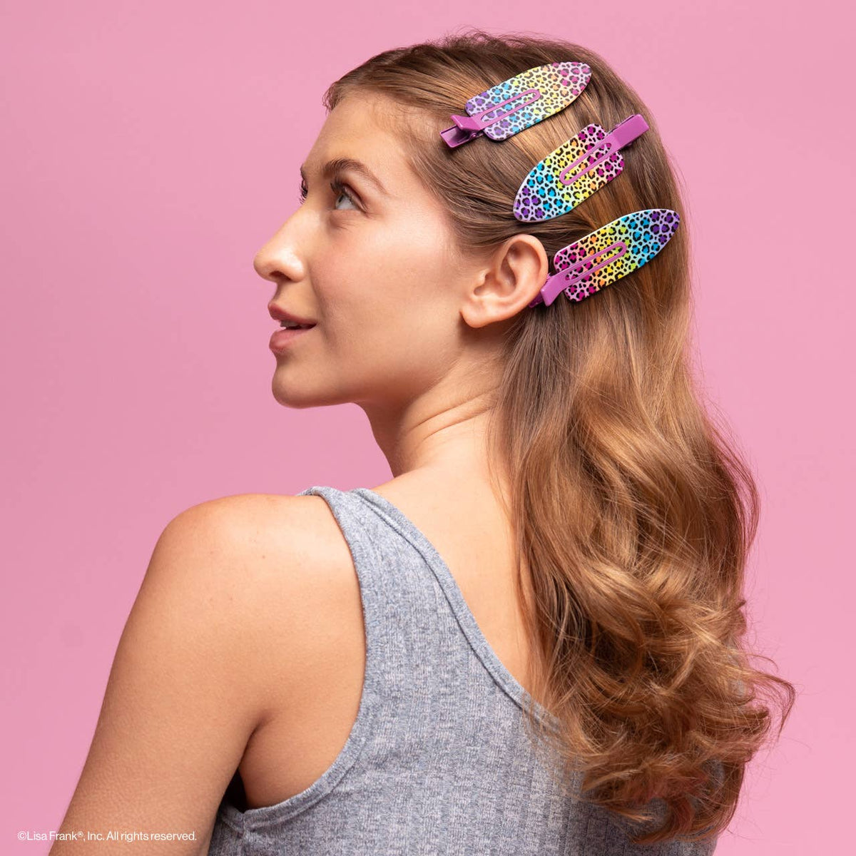 KITSCH - Lisa Frank x Kitsch XL Creaseless Clips in Rainbow Leopard